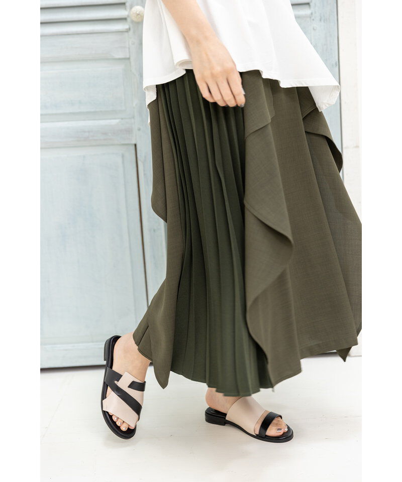  「プリーツ切替カスケードスカート」|スカート|