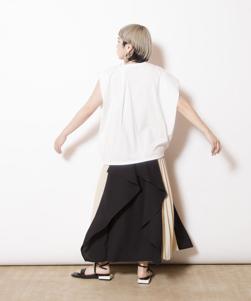  「プリーツ切替カスケードスカート」|スカート|