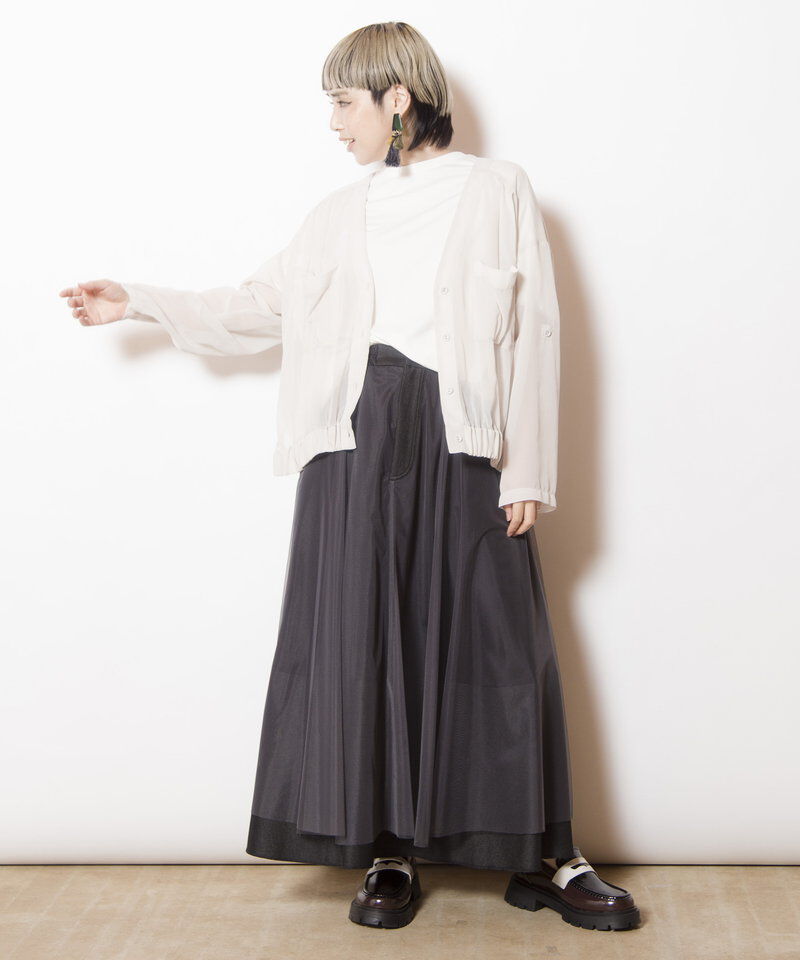  「シフォンギャザーブルゾン」|ブルゾン・スタジャン|