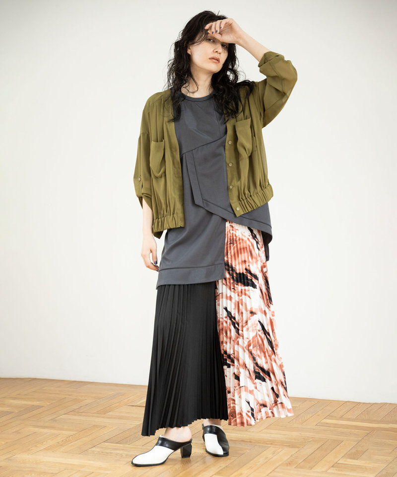  「シフォンギャザーブルゾン」|ブルゾン・スタジャン|