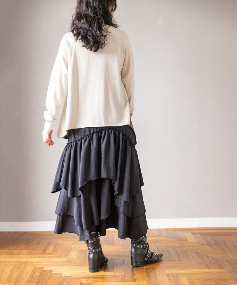  「アシンメトリーニットプルオーバー」|ニット・セーター|