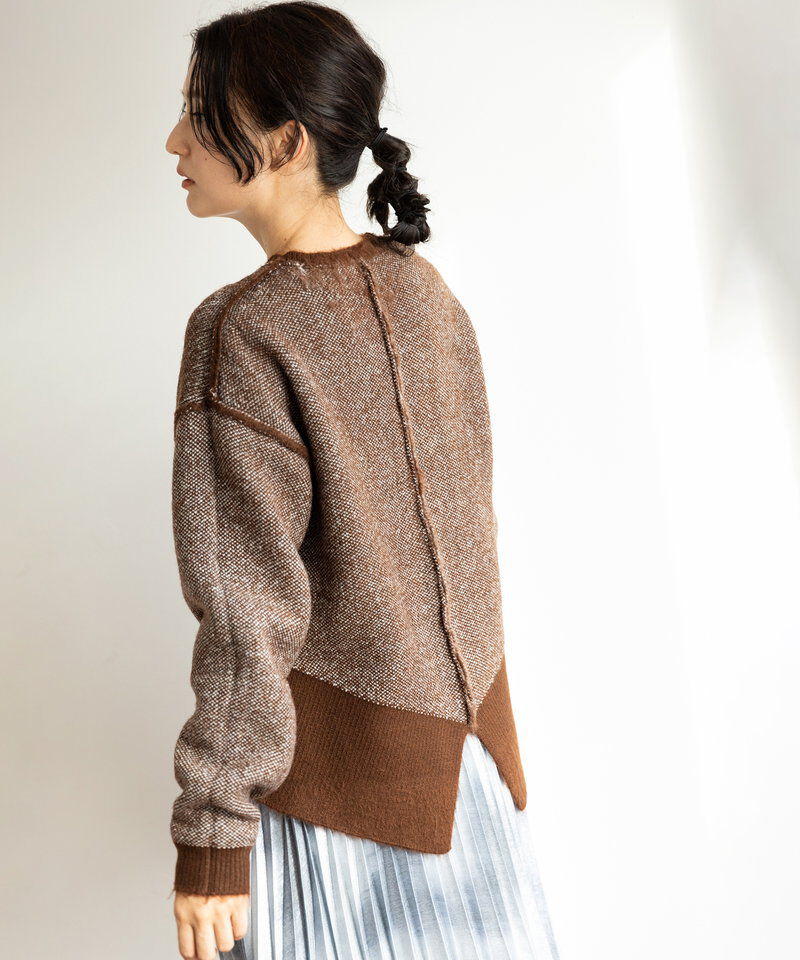  「リバーシブル起毛ニットプルオーバー」|ニット・セーター|