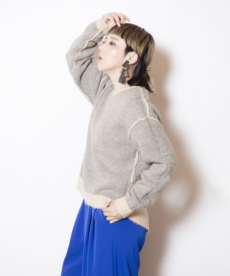  「リバーシブル起毛ニットプルオーバー」|ニット・セーター|