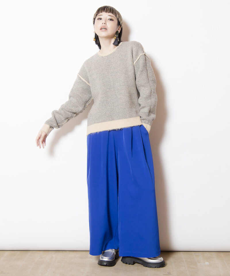  「リバーシブル起毛ニットプルオーバー」|ニット・セーター|