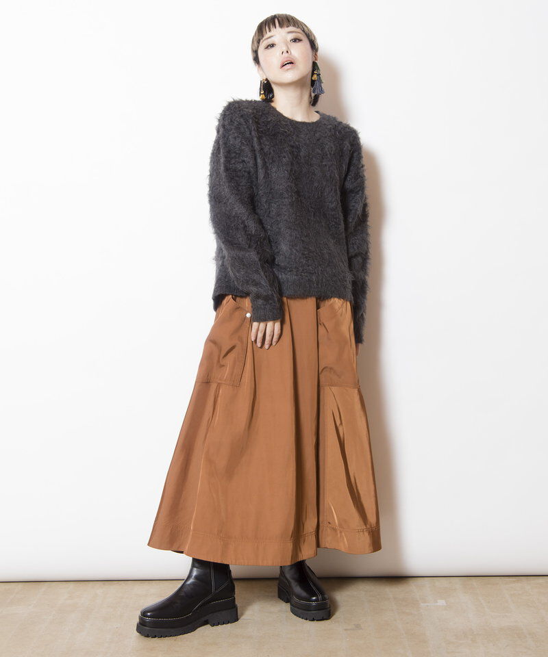  「リバーシブル起毛ニットプルオーバー」|ニット・セーター|