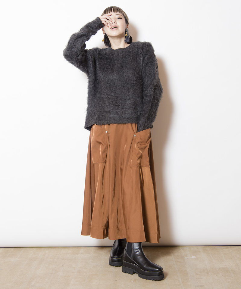  「リバーシブル起毛ニットプルオーバー」|ニット・セーター|