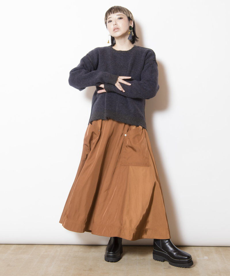  「リバーシブル起毛ニットプルオーバー」|ニット・セーター|