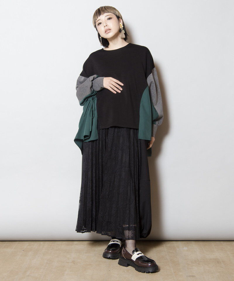  「サイドギャザープルオーバー」|Tシャツ・カットソー|