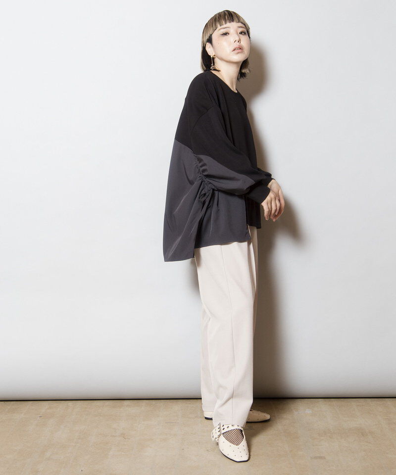  「サイドギャザープルオーバー」|Tシャツ・カットソー|