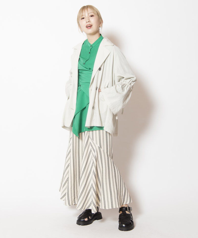  「ドロストショートトレンチコート」|トレンチコート|