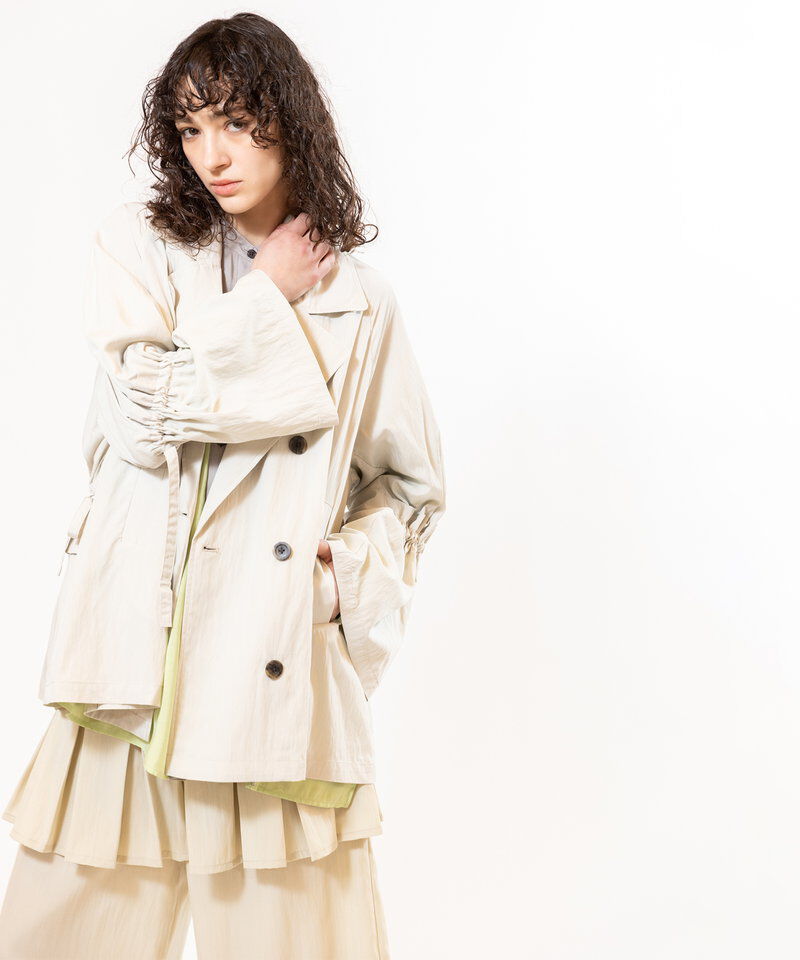  「ドロストショートトレンチコート」|トレンチコート|