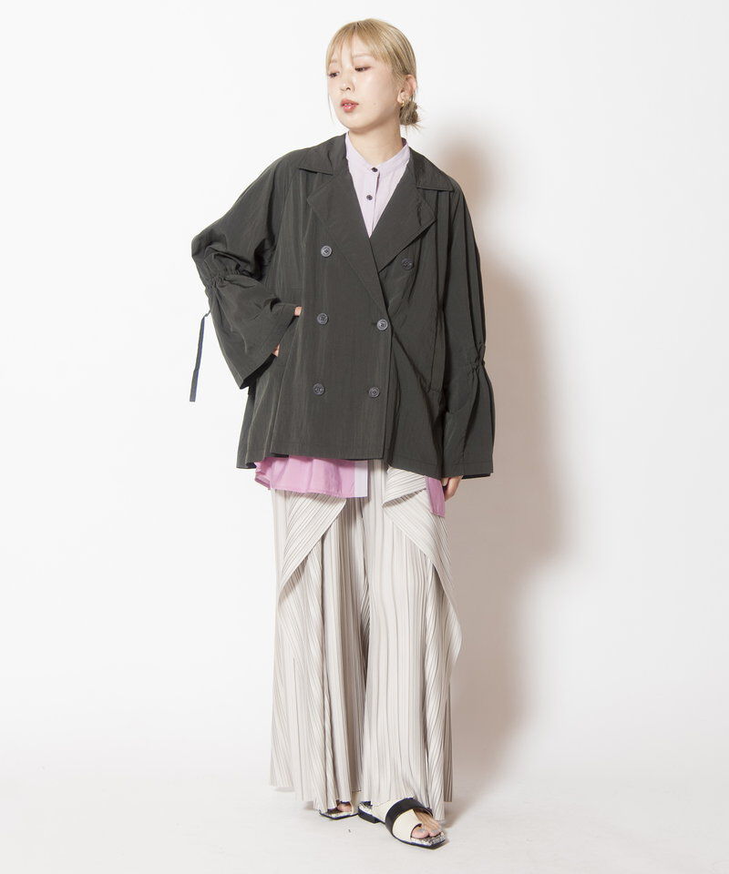  「ドロストショートトレンチコート」|トレンチコート|