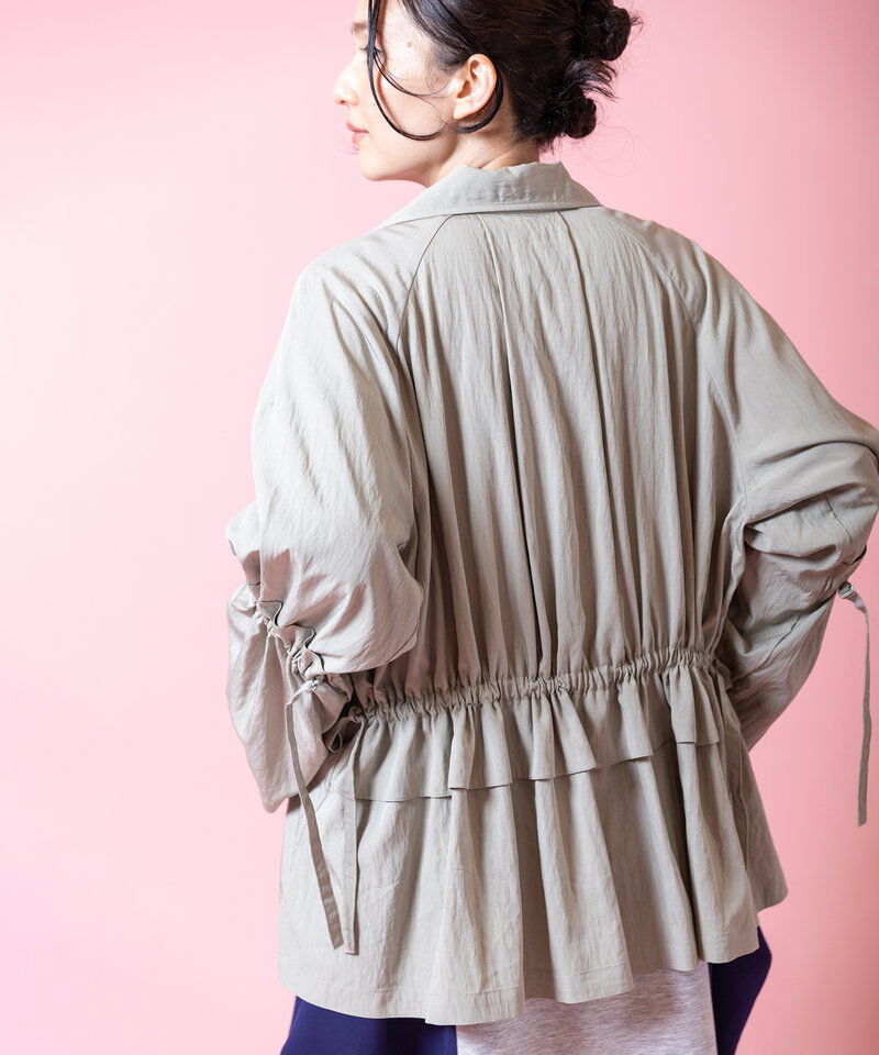  「ドロストショートトレンチコート」|トレンチコート|