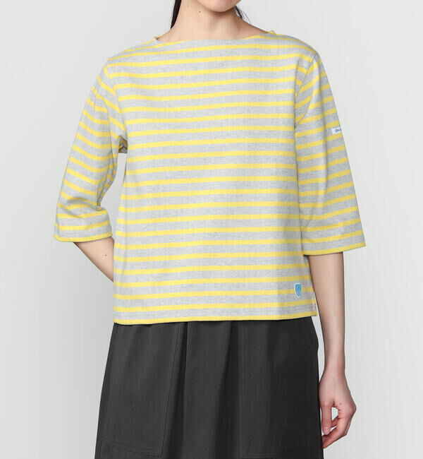 ORCIVAL「ORCIVAL | コットンロード ショートスリーブ ボートネックバスクシャツ WOMEN」|Tシャツ・カットソー|