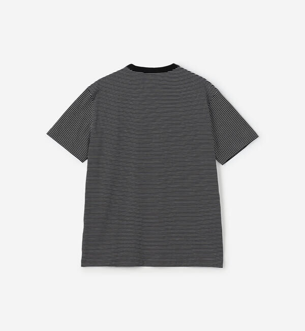 handvaerk「handvaerk | 60/2 クルーネック半袖Tシャツ STRIPE MEN」|Tシャツ・カットソー|