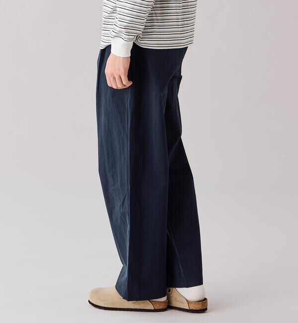 DANTON「DANTON | コットンナイロンツイル 2タックワイドイージーパンツ MEN」|チノ|