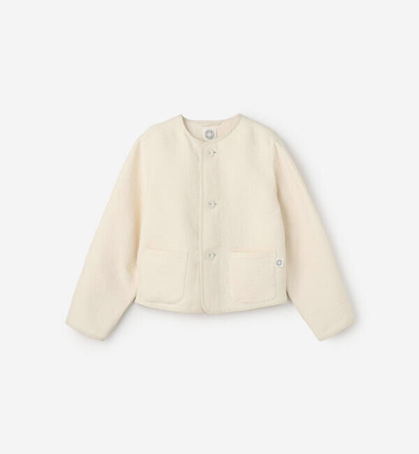 ORCIVAL「ORCIVAL | コットンポリジャカード ラウンドネックジャケット WOMEN」|ノーカラージャケット|