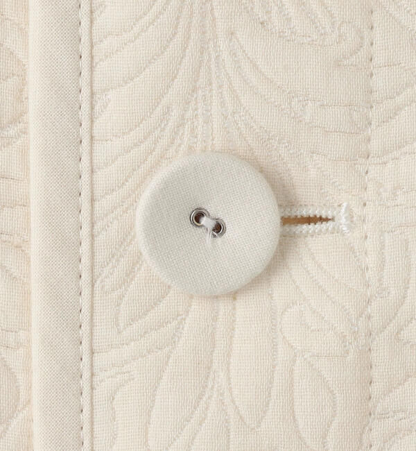 ORCIVAL「ORCIVAL | コットンポリジャカード ラウンドネックジャケット WOMEN」|ノーカラージャケット|