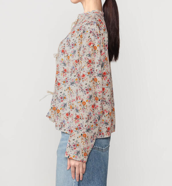  「MEYAME | フラワープリント シャツジャケット WOMEN」|シャツ・ブラウス|