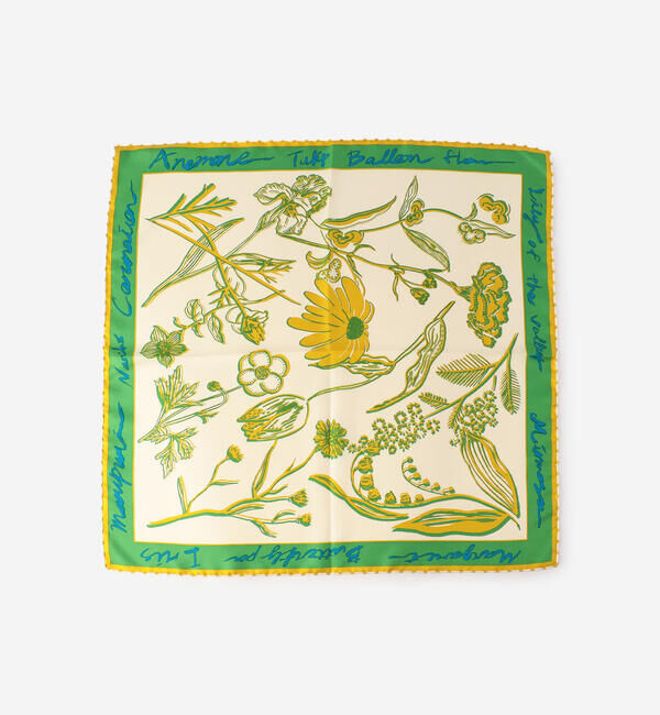  「manipuri | シルクスカーフ フローラ 65&times;65 WOMEN」|バンダナ・スカーフ|