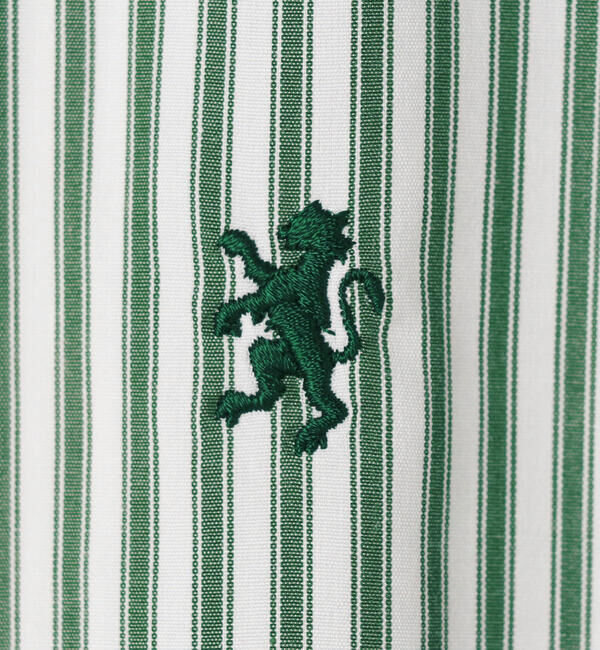 GYMPHLEX「Gymphlex | コットン ストライプ 長袖ギャザーシャツ MEN」|シャツ・ブラウス|