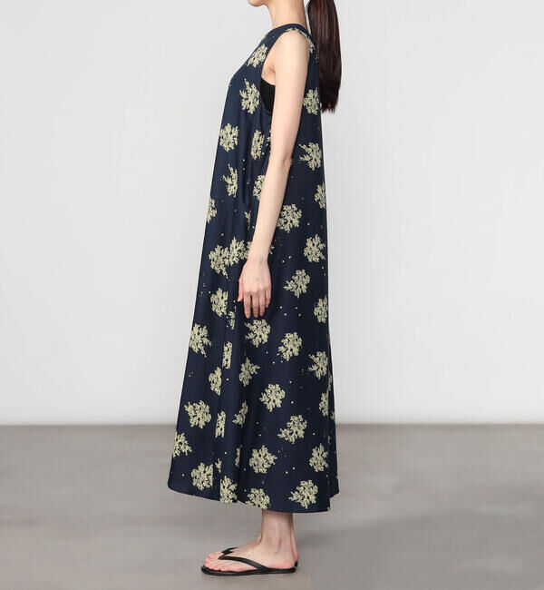 LE GLAZIK「LE GLAZIK | ツイルプリント ノースリーブワンピース WOMEN」|ワンピース|