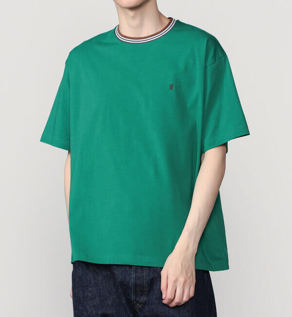 GYMPHLEX「Gymphlex | 〈別注〉クルーネック ラインTシャツ MEN」|Tシャツ・カットソー|GREEN系1