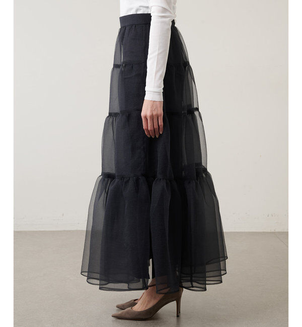  「オーガンジーボリュームスカート」|スカート|