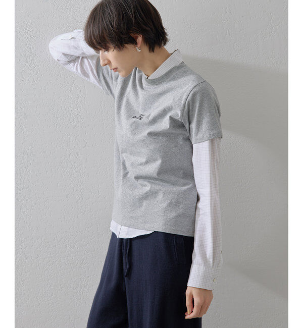 THE PAUSE「【THE PAUSE】THE PAUSE刺繍Tシャツ」|Tシャツ・カットソー|