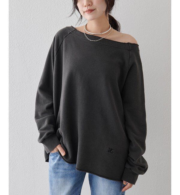  「オフショル裏毛プルオーバー」|Tシャツ・カットソー|