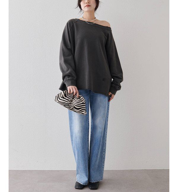  「オフショル裏毛プルオーバー」|Tシャツ・カットソー|