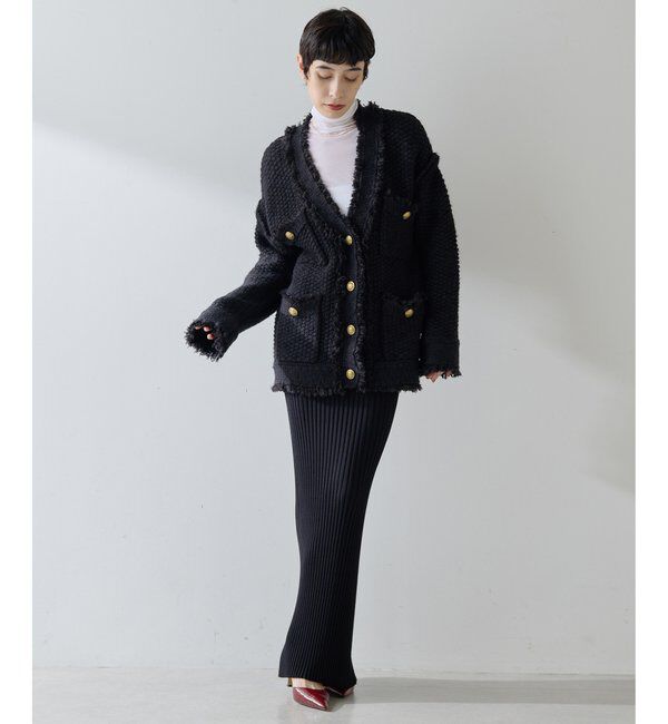  「ミックスヤーンニットツイードジャケット」|その他|