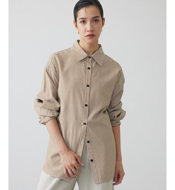 THE PAUSE「【THE PAUSE】ストライプシェイプシャツ」|シャツ・ブラウス|