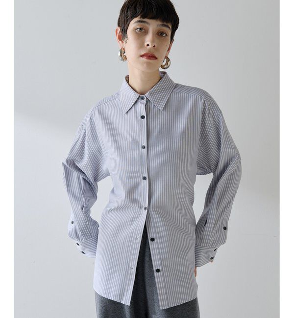 THE PAUSE「【THE PAUSE】ストライプシェイプシャツ」|シャツ・ブラウス|