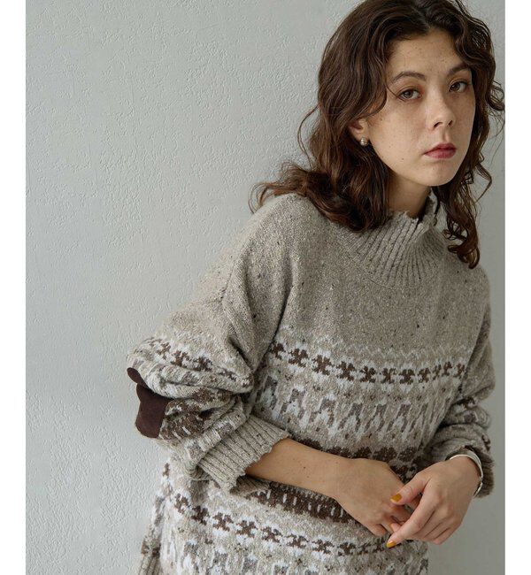  「フェアアイルプルオーバー」|ニット・セーター|ベージュ