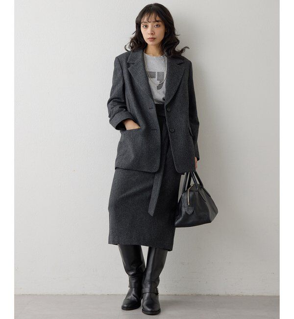  「ウールベルト付スカート」|スカート|