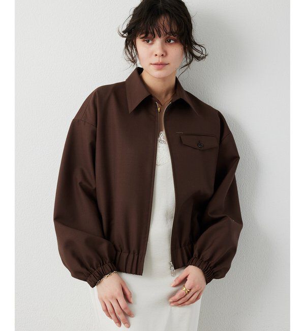  「平織りジップブルゾン」|ブルゾン・スタジャン|