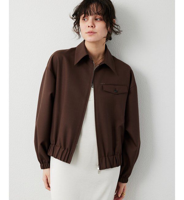  「平織りジップブルゾン」|ブルゾン・スタジャン|