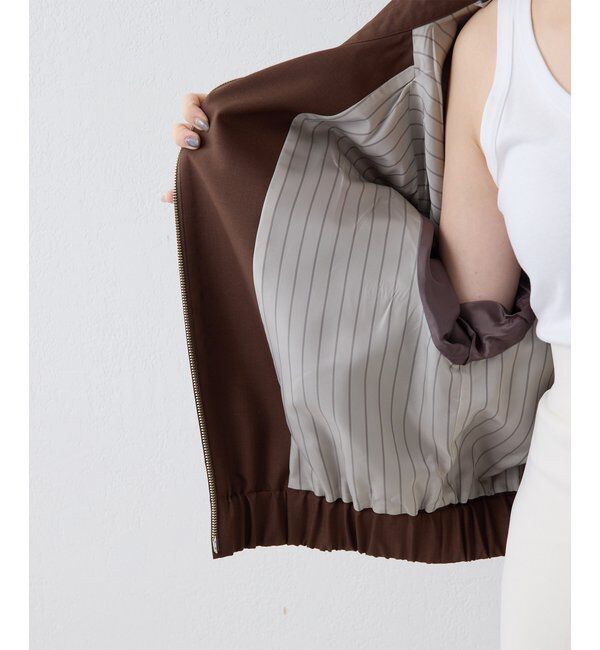  「平織りジップブルゾン」|ブルゾン・スタジャン|