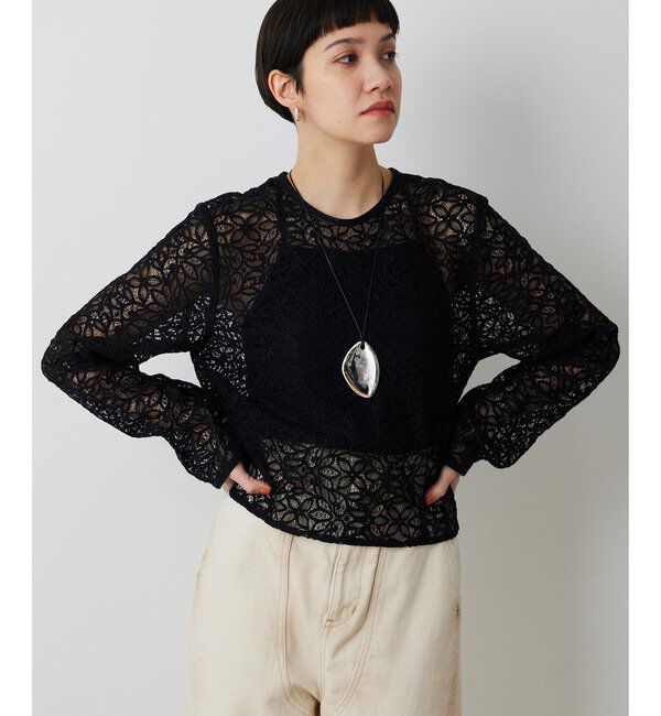 THE PAUSE「【THE PAUSE】ボタニカルレースブラウス」|シャツ・ブラウス|