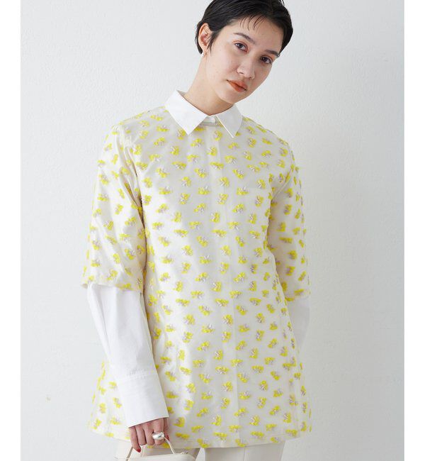 THE PAUSE「【THE PAUSE】フラワージャガードブラウス」|シャツ・ブラウス|