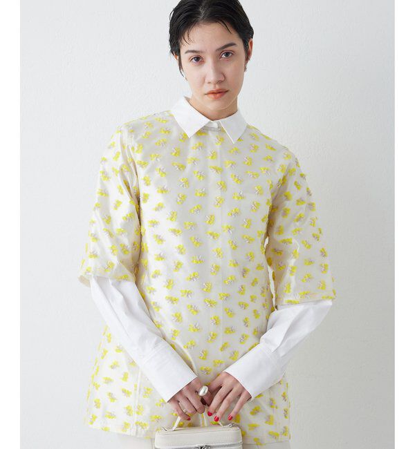 THE PAUSE「【THE PAUSE】フラワージャガードブラウス」|シャツ・ブラウス|