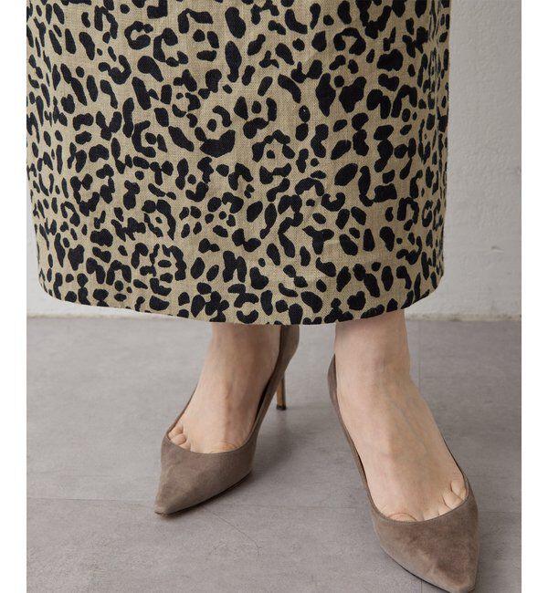  「リネンレオパードスカート」|スカート|