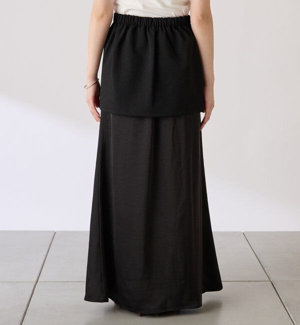  「【COLLAGE&times;gemeil　コラボアイテム】レイヤードサテンスカート」|スカート|