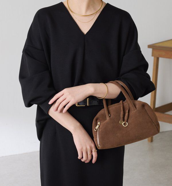  「ポンチＶカットプルオーバー」|Tシャツ・カットソー|ブラック