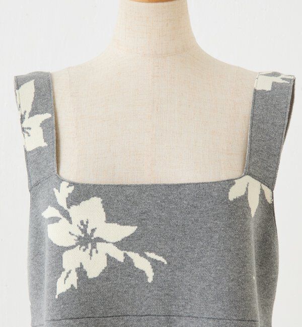  「フラワージャガードニットキャミ/セットアップ」|ニット・セーター|