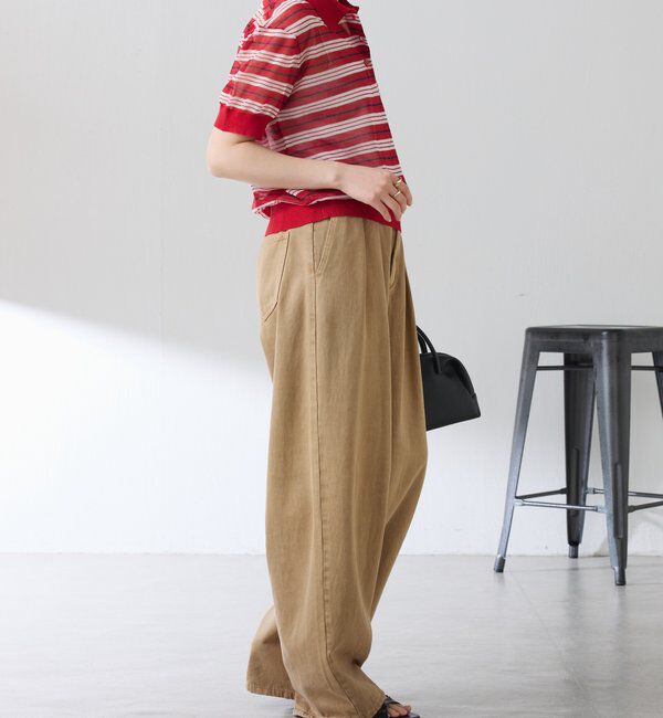  「シアーボーダーポロニット」|ニット・セーター|