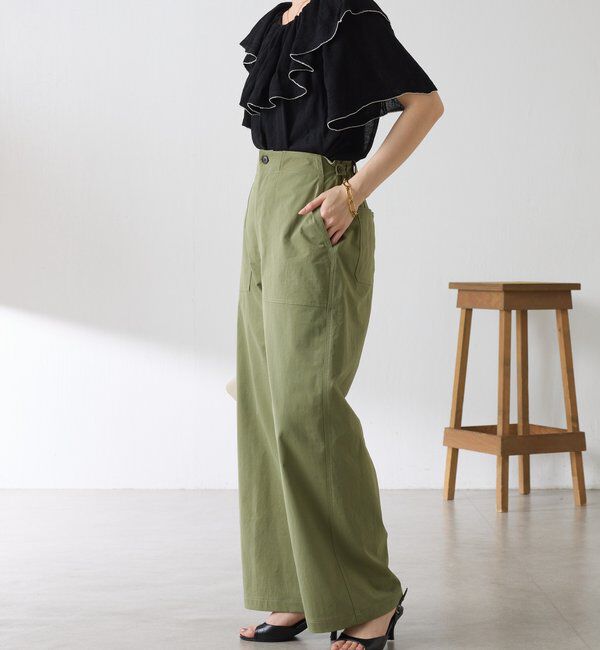  「ラッフルオフショルダーシアーニット」|ニット・セーター|