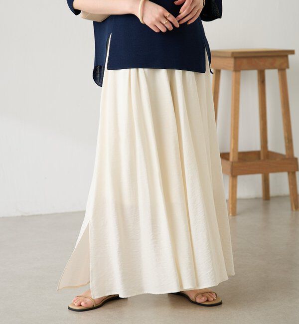  「【接触冷感/人気シリーズ】リラックススカーチョ」|チノ|アイボリー