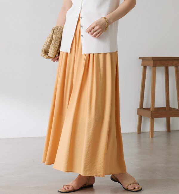  「【接触冷感/人気シリーズ】リラックススカーチョ」|チノ|オレンジ